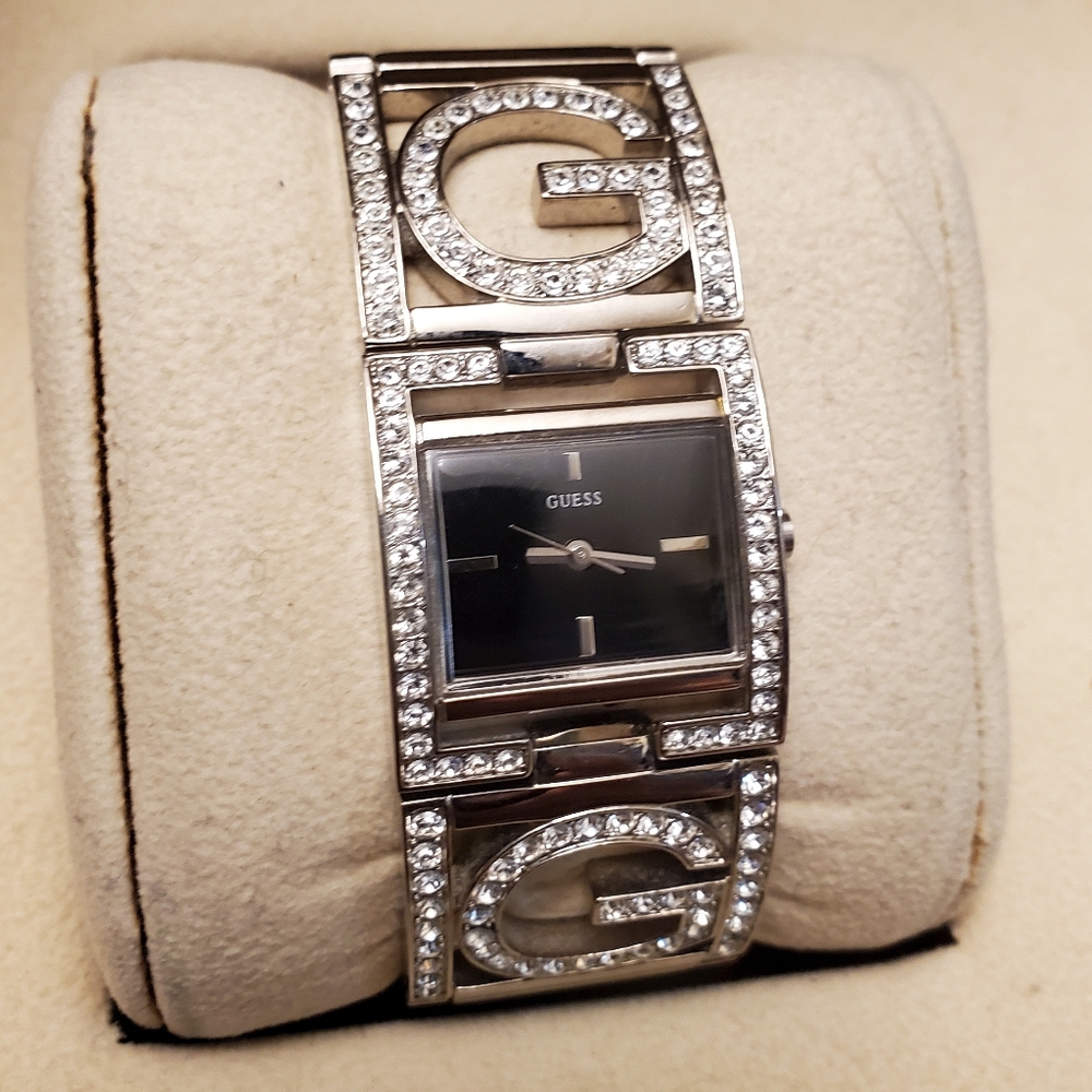 Guess Rhinestone Bangle Wristwatch - Picture 1 of 11